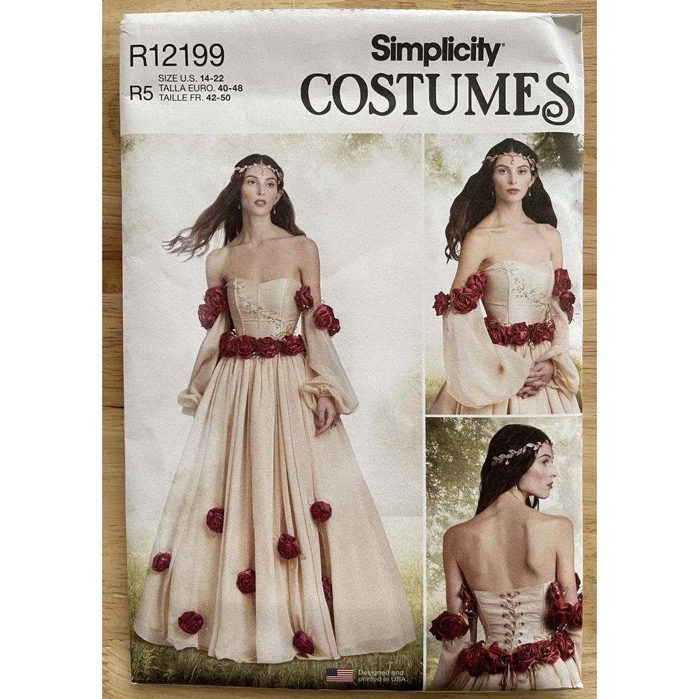 Simplicity Costume R12199 Misses' Fantasy Costume Pattern Size 14-22‎